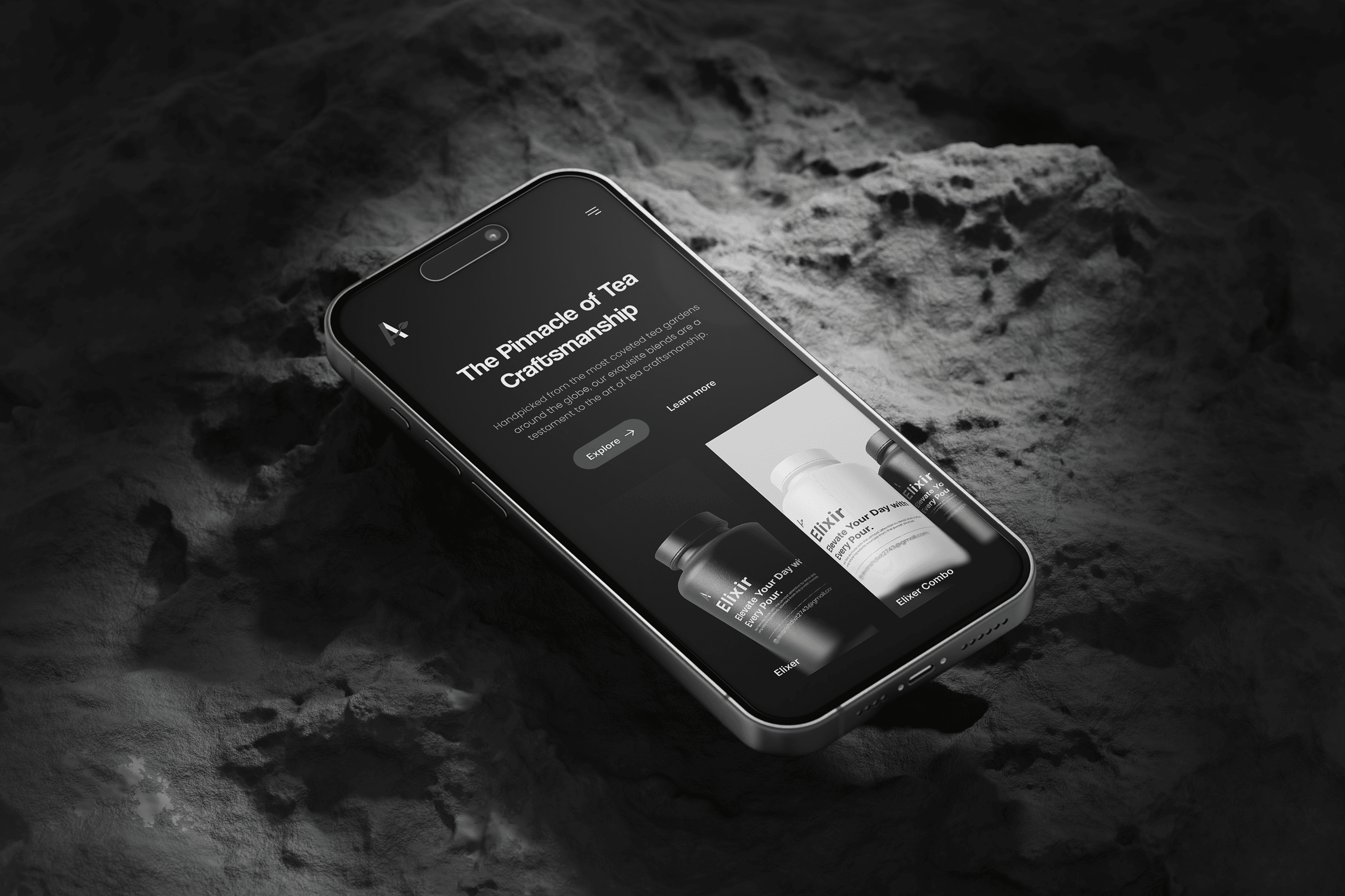 Mobile responsive view of the homepage